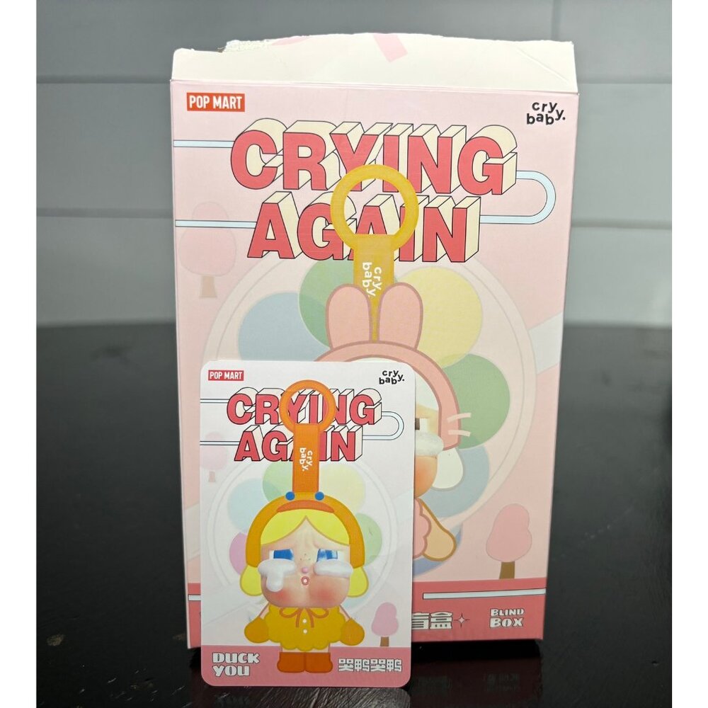 Popmart‎ Crying Again Vinyl Face Plush Keychain - Duck You